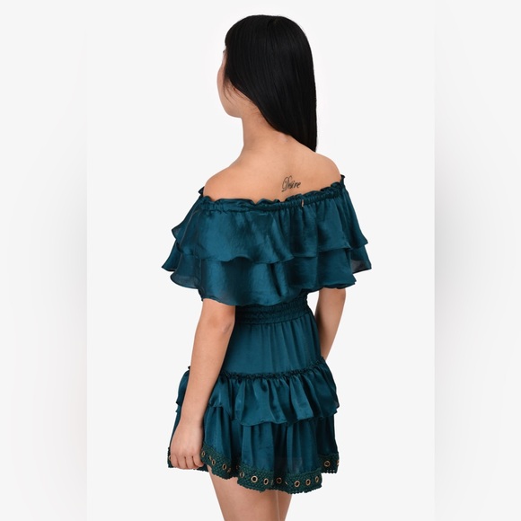 Misa Los Angelos Jules Dress | stunning emerald color - Picture 6 of 11